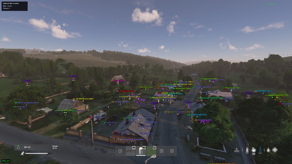 DayZ item filter ESP with categorized loot labels