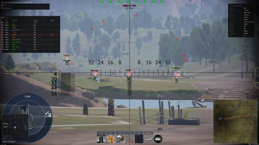 WT scoped view with player list, crosshair inspect, and ESP