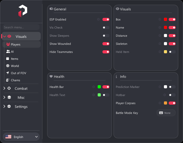 Rust DMA menu 1